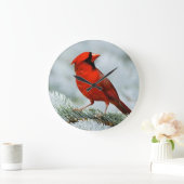 Bird red_iphone große wanduhr (Zuhause)