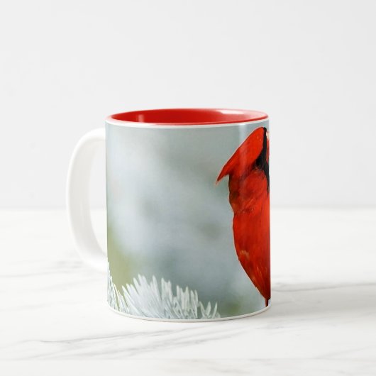 Bird red_iphone zweifarbige tasse (Vorderseite Links)