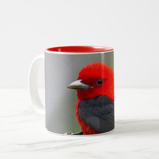 Bird red_iphone zweifarbige tasse (Vorderseite Links)