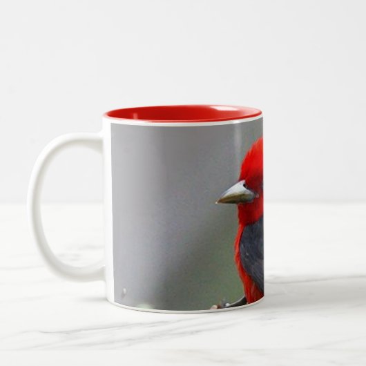 Bird red_iphone zweifarbige tasse (Links)