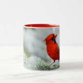Bird red_iphone zweifarbige tasse (Mittel)