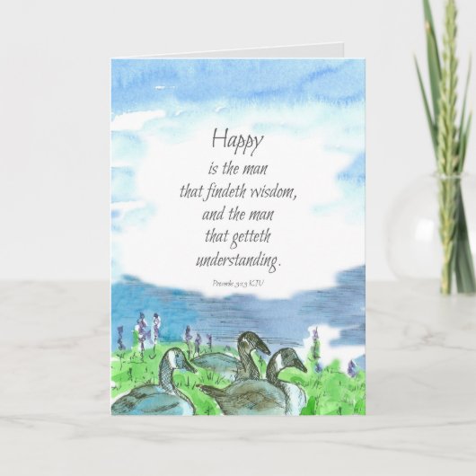 Bird: Religious Birthday Bible Scripture Sprichs Karte (Vorderseite)