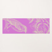 Bird & Rose Lilac Yoga Yogamatte (Rückseite (Horizontal))