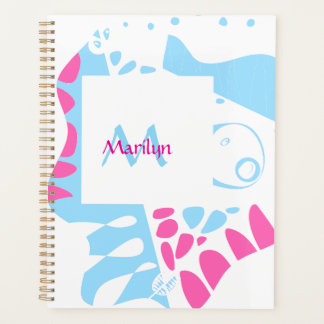 Bird’s Nest - White Blue Pink Name Planer