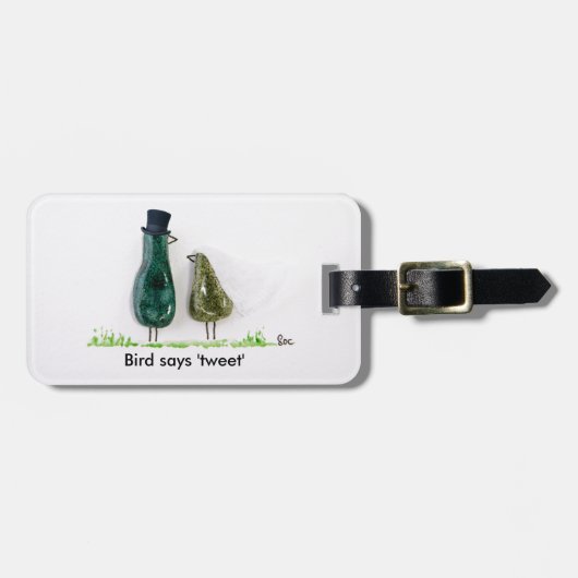 Bird sagt "tweet" gepäckanhänger (Vorderseite horizontal)