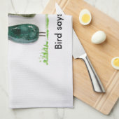 Bird sagt "tweet" geschirrtuch (Viertel Falte)