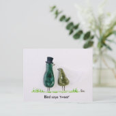 Bird sagt "tweet" postkarte (Stehend Vorderseite)