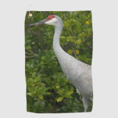 Bird Sandhill Crane Foto Golfhandtuch (Vorderseite)