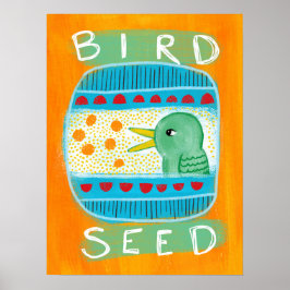 Bird Seed Poster Wand - Funny Bird
