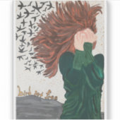 "Bird Set Free" Wasserflaschen-Aufkleber Aufkleber (Vorderseite)