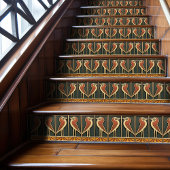 Bird Seventies Sunrise Art Deco Deco Deco Fliese