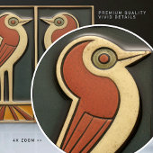 Bird Seventies Sunrise Art Deco Deco Deco Fliese