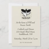 Bird Shadow Puppet Hand Vintag Einladung (Rückseite)