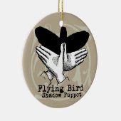 Bird Shadow Puppet Hand Vintag Keramik Ornament (Rechts)