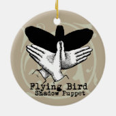 Bird Shadow Puppet Hand Vintag Keramik Ornament (Hinten)