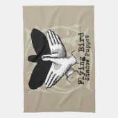 Bird Shadow Puppet Hand Vintag Küchentuch (Vertikal)