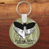 Bird Shadow Puppet Hand Vintag Schlüsselanhänger (Vorderseite)