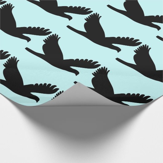 Bird Sihouette Gift Wrap Geschenkpapier (Ecke)