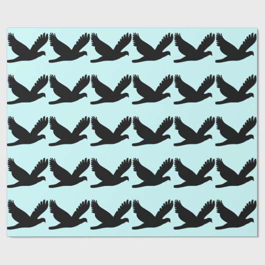 Bird Sihouette Gift Wrap Geschenkpapier (Flach)