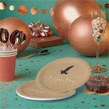 Bird Silhouette Personalised Bon Voyage Plate