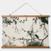 Bird Silhouette Wandteppich Mit Holzrahmen (Vorne)