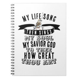 Bird Singing How Great You Art Hymn Christlich Notizblock