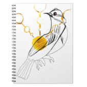 Bird Sings Notebook Notizblock (Vorderseite)