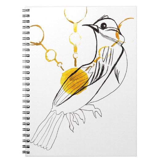 Bird Sings Notebook Notizblock (Vorderseite)