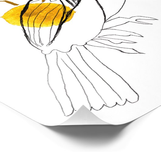 Bird Sings Print Fotodruck (Ecke)