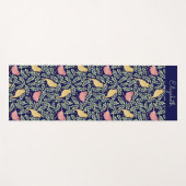 Bird-Singvogel botanischer Yogamat Yogamatte (Vorderseite (Horizontal))