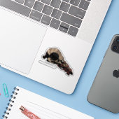 Bird Skull Aufkleber (Laptop mit iPhone)