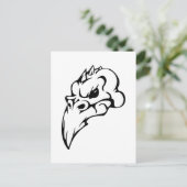 Bird Skull Postkarte (Stehend Vorderseite)