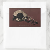 Bird Skull Rechteckiger Aufkleber (Tasche)