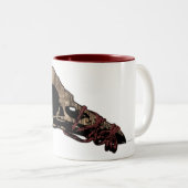 Bird Skull Zweifarbige Tasse (VorderseiteRechts)