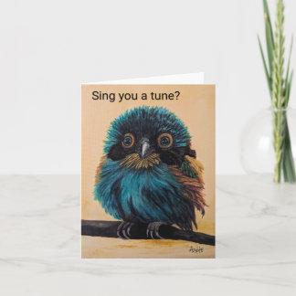 Bird Small, 4" x 5,6" Faltkarte Karte