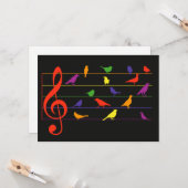 Bird Song, buntes Design Karte (Vorderseite/Rückseite Beispiel)