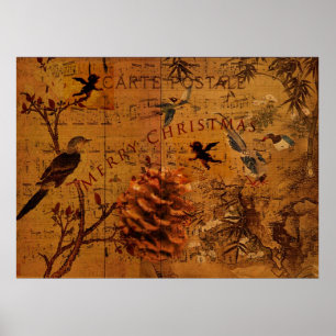 Bird Song Christmas Poster