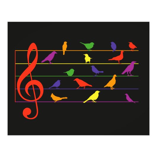 Bird Song, colorful design Fotodruck (Vorne)