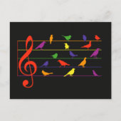 Bird Song, colorful design Postkarte (Vorderseite)