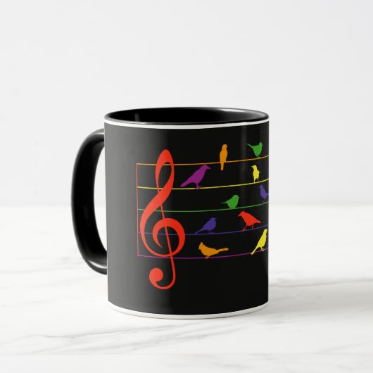 Bird Song, colorful design Tasse (Vorderseite Links)