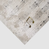 Bird Song Musiknotens Grunge Decoupage Seidenpapier (Detail)