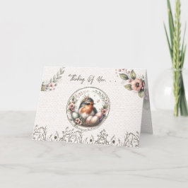 Bird Spring Thinking Of You Feiertagskarte