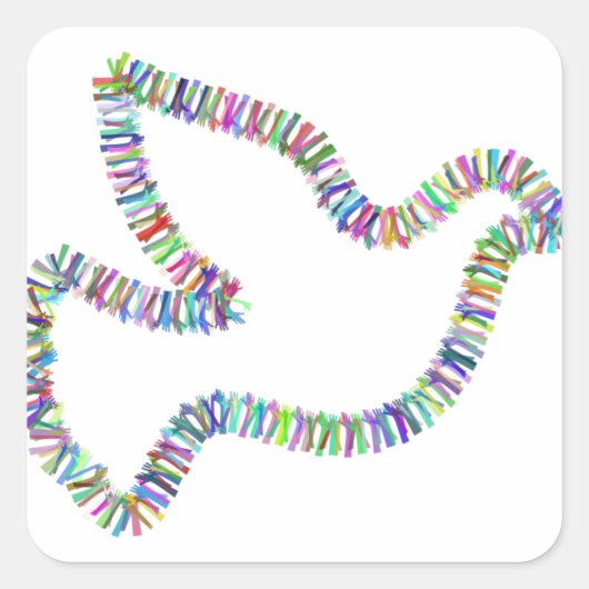 Bird Square Sticker (Vorderseite)