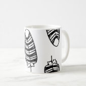 Bird striped feather pattern. Seamless pattern of Kaffeetasse (VorderseiteRechts)