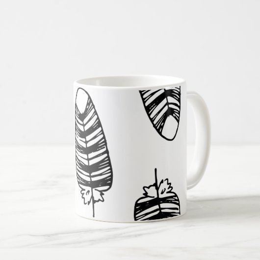 Bird striped feather pattern. Seamless pattern of  Kaffeetasse (VorderseiteRechts)