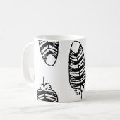 Bird striped feather pattern. Seamless pattern of Kaffeetasse (Vorderseite Links)