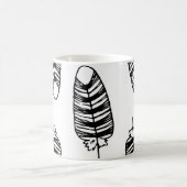 Bird striped feather pattern. Seamless pattern of Kaffeetasse (Mittel)