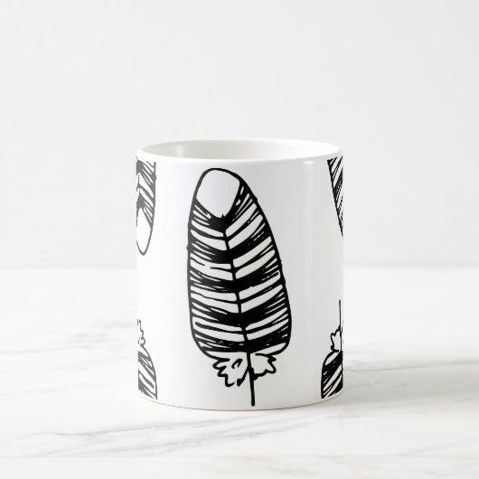 Bird striped feather pattern. Seamless pattern of Kaffeetasse (Mittel)