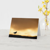 Bird Sunset Nature Foto Karte (Gelbe Blume)
