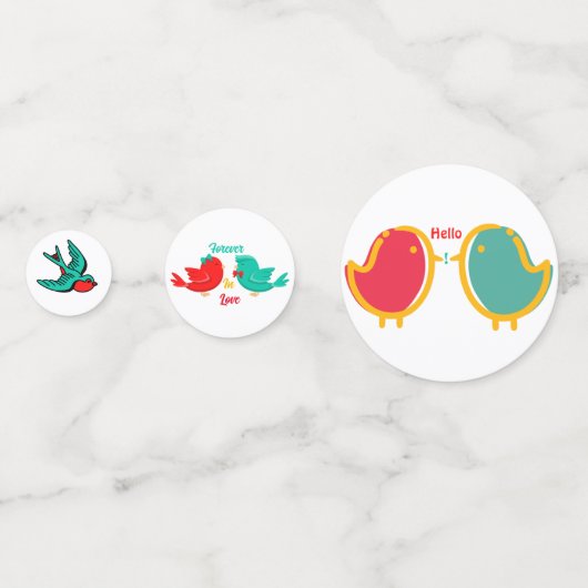 Bird Table Confetti Konfetti (Vorderseiten)